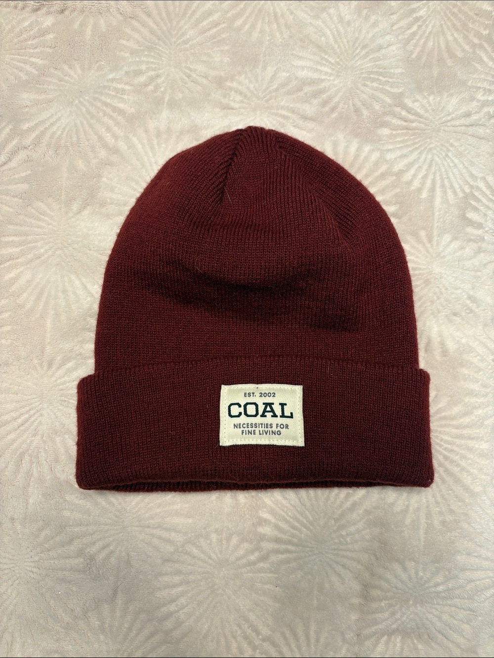 Maroon Cuffed Beanie COAL
